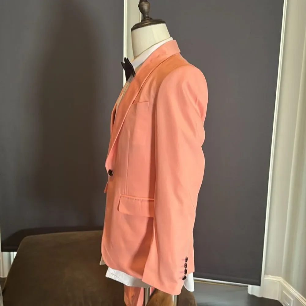 Men’s 2 Piece Suit Shawl Lapel One Button Size 36 Jacket 30 Pants NEW